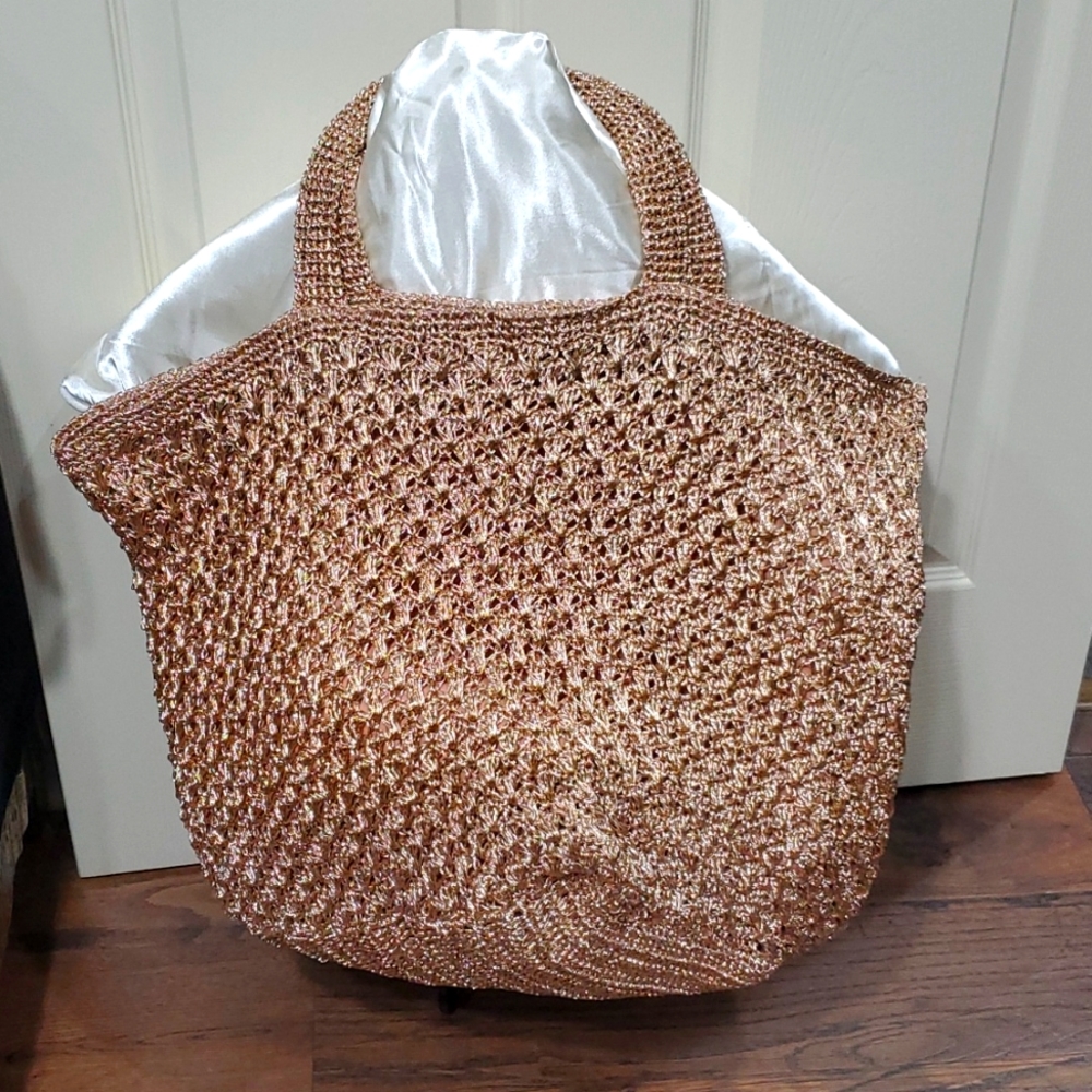 Gold Mesh Hobo Bag